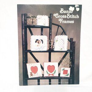 Picture Frames Counted Cross Stitch Pattern Leaflet Banar Designs 1981 Wedding